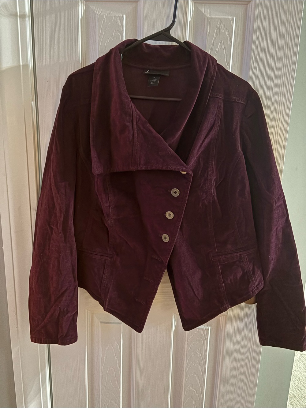 Beautiful Asymmetric Burgundy Blazer